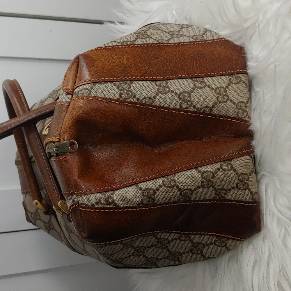 Authentic Vintage Gucci GG Monogram Supreme Boston Doctor Satchel Bag - Picture 6 of 10